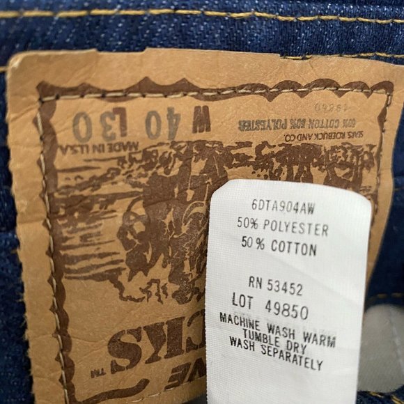 Sears Roebucks Jeans Straight Dark Wash Vtg 70s - Picture 6 of 12